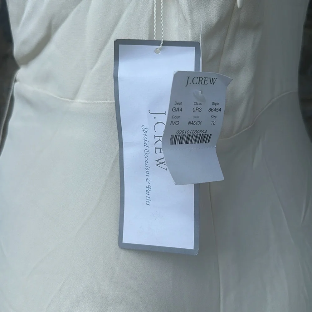 NWT J.Crew Grecian Goddess/86454 HO 07 silk wedging gown size 12